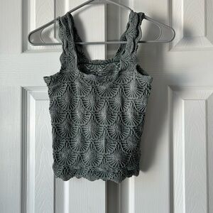 Aura Textured green Women's Tank Top